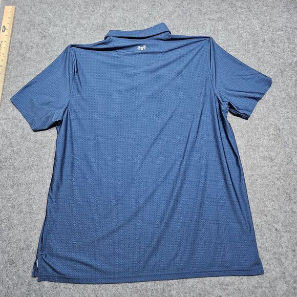 Hickey Freeman Polo Shirt Men's XL Blue Clover Print Performance‎ Golf - Picture 4 of 10